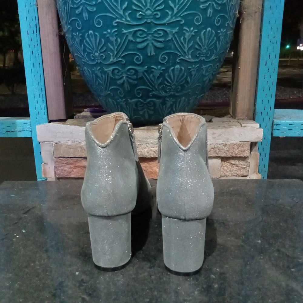 White House Black Market Silver Heeled Boots - Picture 6 of 10